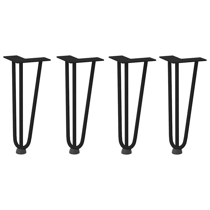 Hairpin Legs for Coffee Table 4 pcs Black 30 cm Solid Steel