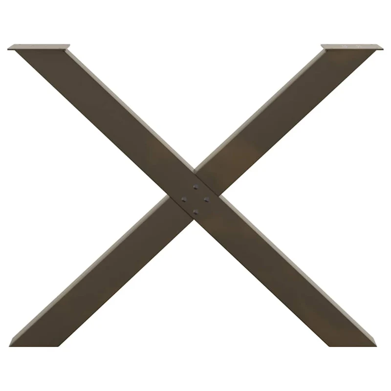 Dining Table Legs X-Shaped 2 pcs Natural Steel 90x(72-73) cm Steel