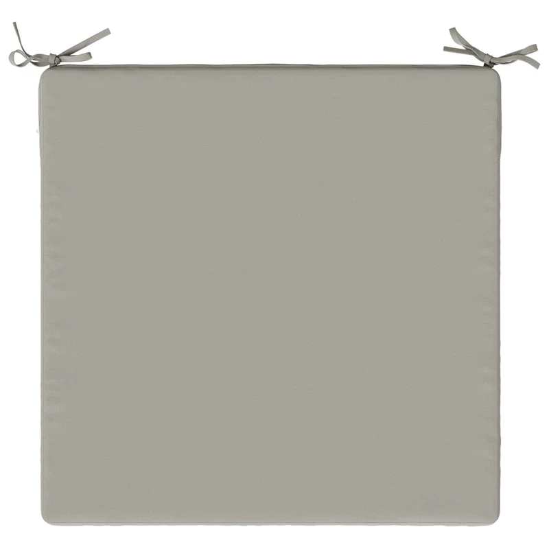 Seat Cushions SOEST 4 pcs 100% Polyester Grey 80 x 80 x 3 cm