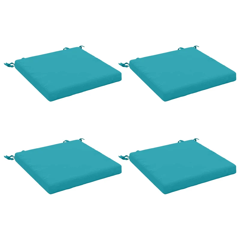 Seat Cushions SOEST 4 pcs 100% Polyester Turquoise