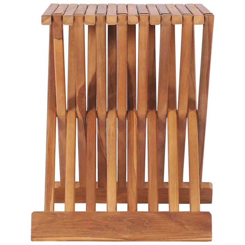 48992 vidaXL Folding Stool 40x32x45 cm Solid Teak Wood
