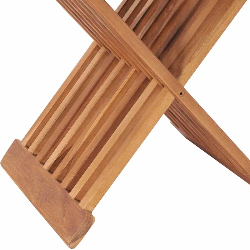 48992 vidaXL Folding Stool 40x32x45 cm Solid Teak Wood