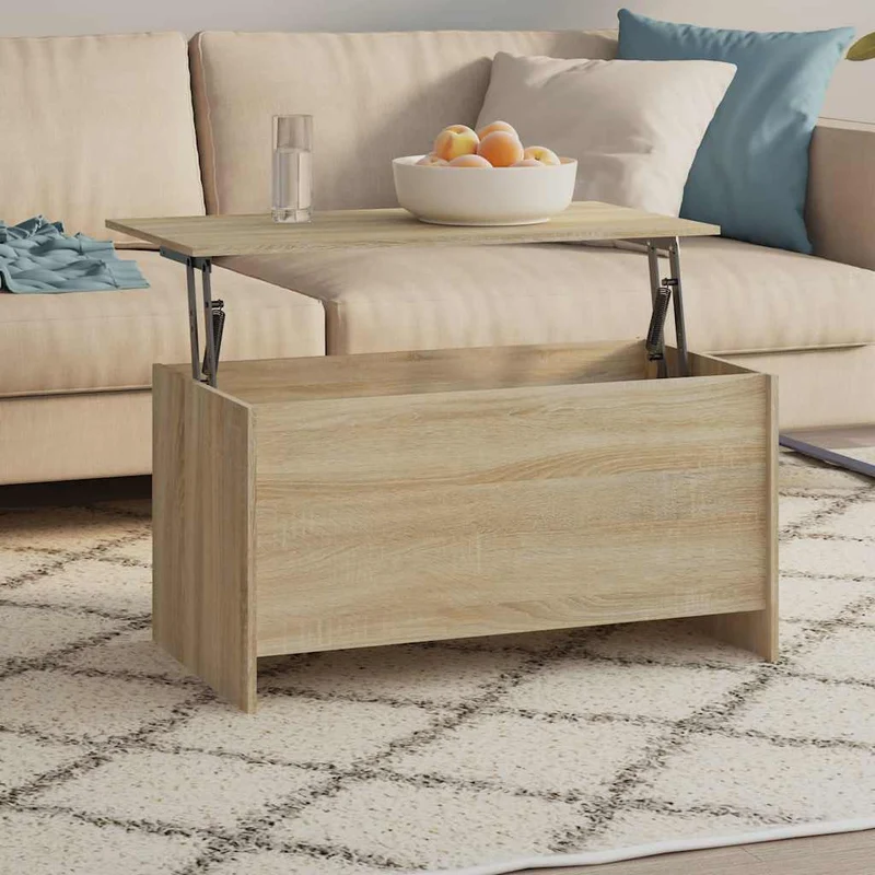 Coffee Table Sonoma Oak 102x55,5x52,5 cm Engineered Wood