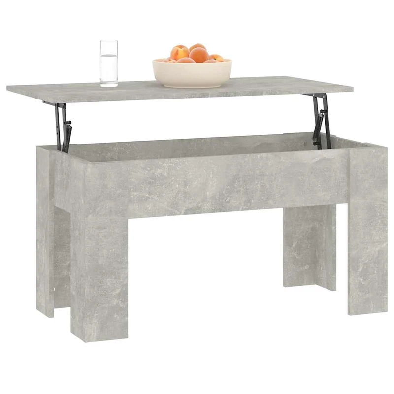 Coffee Table Concrete Grey 101x49x52 cm Engineered Wood