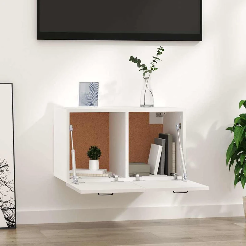 812915 vidaXL Wall Cabinet White 60x36,5x35 cm Engineered Wood