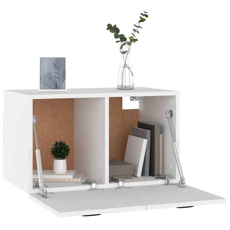 812915 vidaXL Wall Cabinet White 60x36,5x35 cm Engineered Wood
