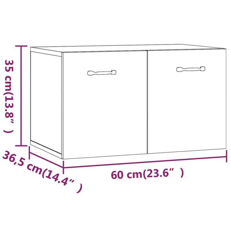 Wall Cabinet Sonoma Oak 60x36,5x35 cm Engineered Wood