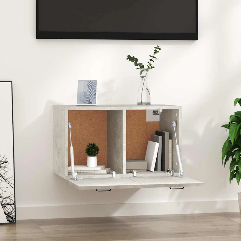 Wall Cabinet Concrete Grey 60x36,5x35 cm Engineered Wood