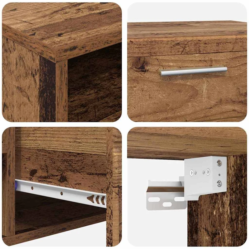 TV Cabinet Set FLORIN 3 pcs Old Wood Engineered Wood