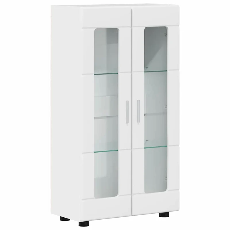 TV Cabinet Set FLORIN 3 pcs High Gloss White Engineered Wood