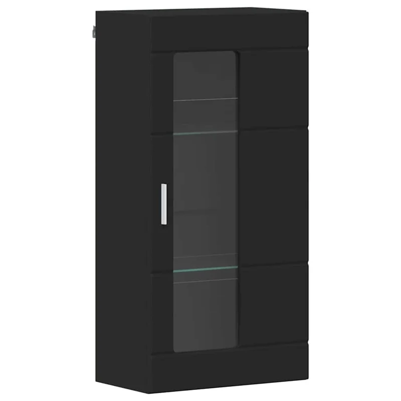 TV Cabinet Set FLORIN 3 pcs Black Engineered Wood