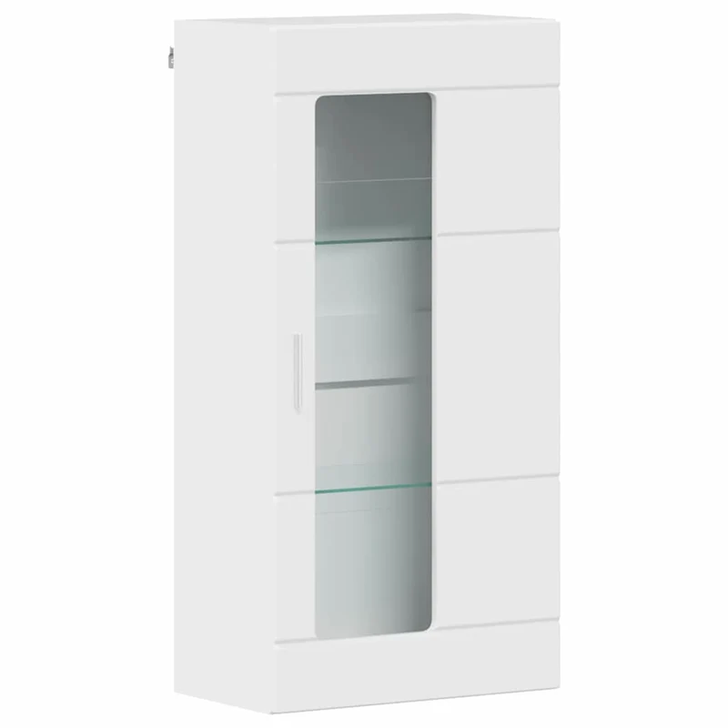 TV Cabinet Set FLORIN 3 pcs High Gloss White Engineered Wood
