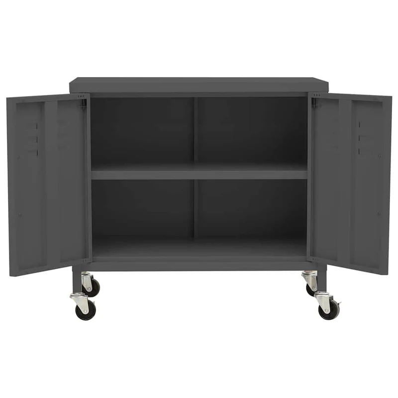 336267 vidaXL Storage Cabinet Anthracite 60x35x56 cm Steel