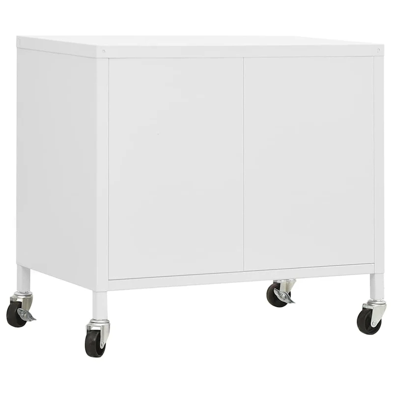 336269 vidaXL Storage Cabinet White 60x35x56 cm Steel