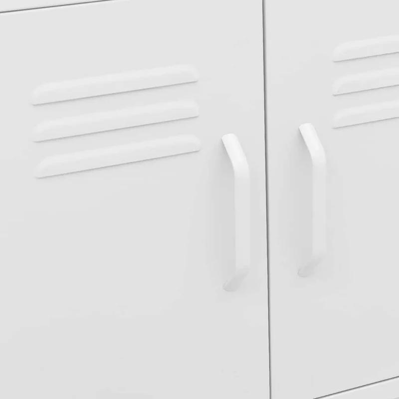 336269 vidaXL Storage Cabinet White 60x35x56 cm Steel