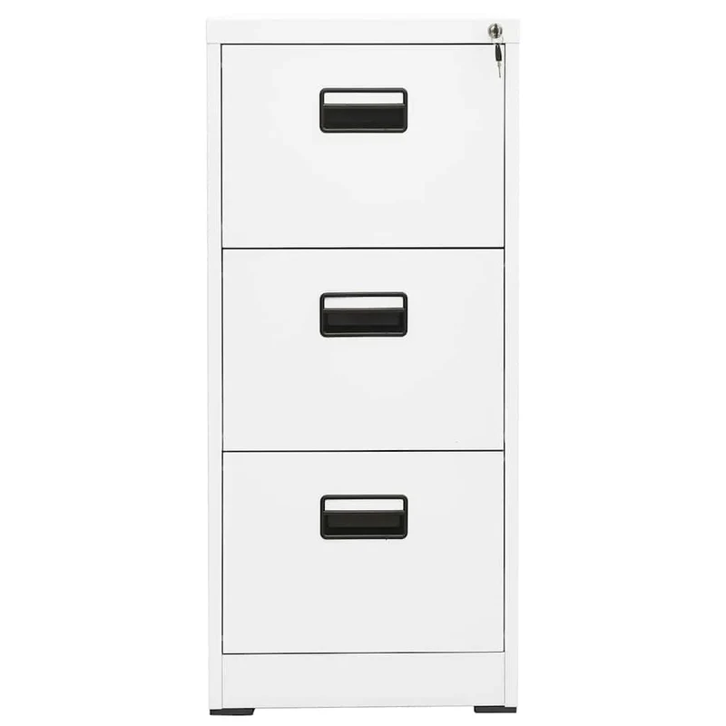 Filing Cabinet White 46x62x102.5 cm Steel