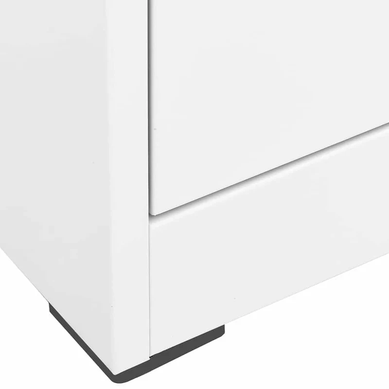 Filing Cabinet White 46x62x102.5 cm Steel