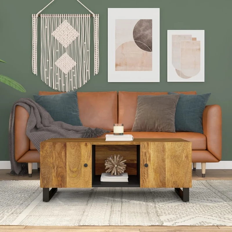 Coffee Table 100x54x40 cm Solid Wood Mango&Engineered Wood