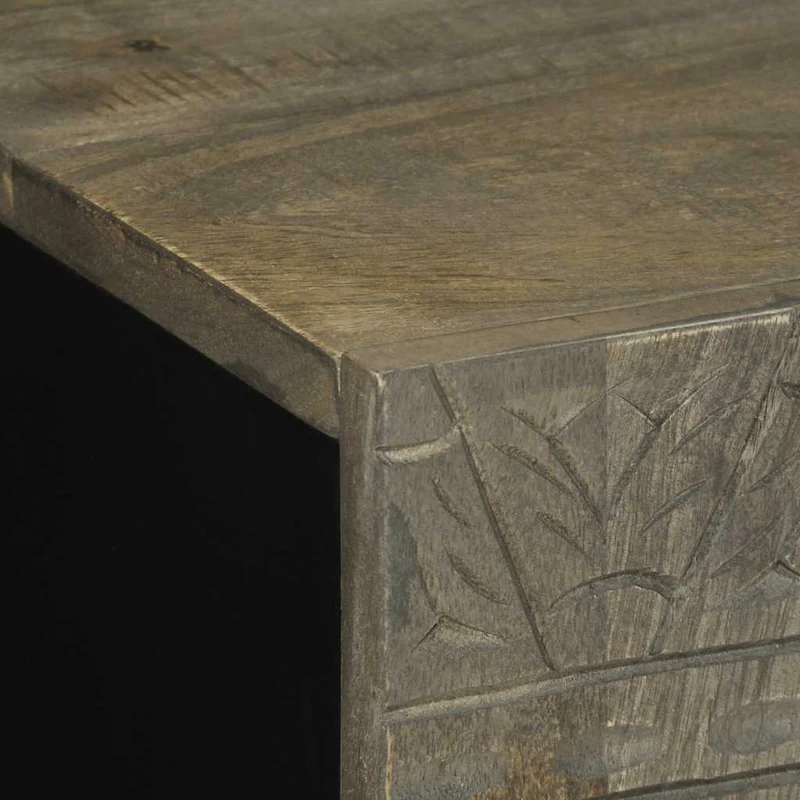 Sideboard Light Grey 60x33,5x75 cm Solid Wood Mango