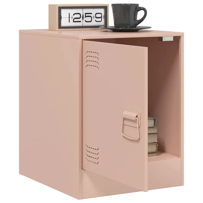 Bedside Cabinet Pink 34,5x39x44 cm Steel