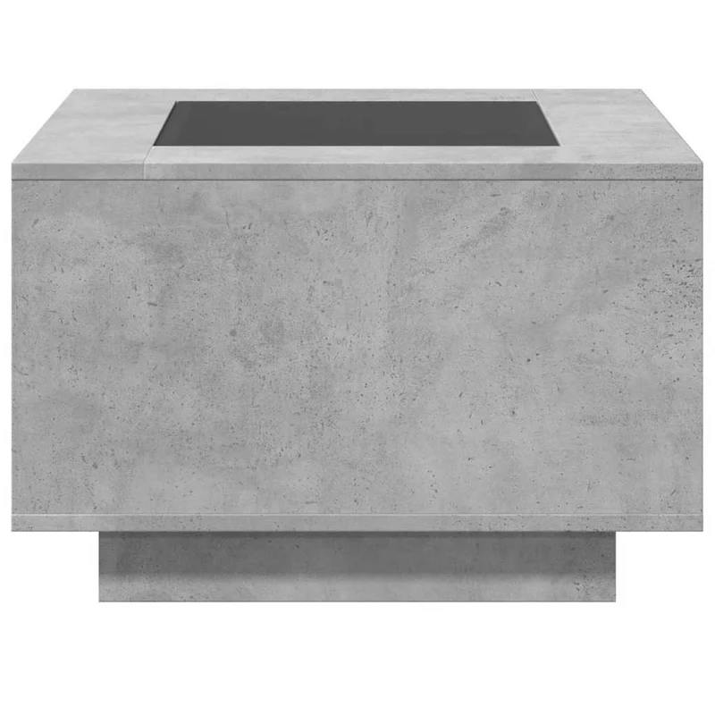 Coffee Table with LED Concrete Grey 60x60x40 cm Engineered Wood