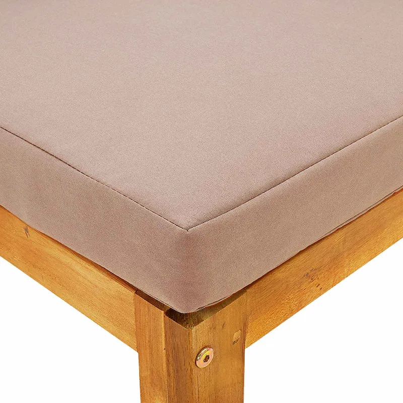 Sectional Corner Sofa with Cushions Solid Acacia Wood Natural