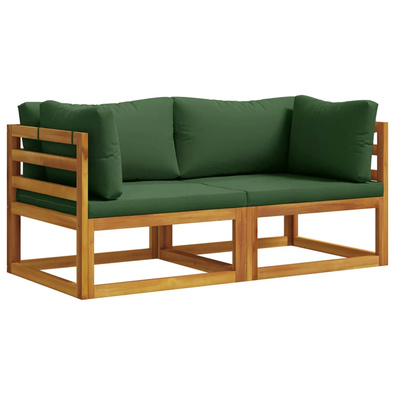Sectional Corner Sofa with Cushions 2 pcs 2-Seater