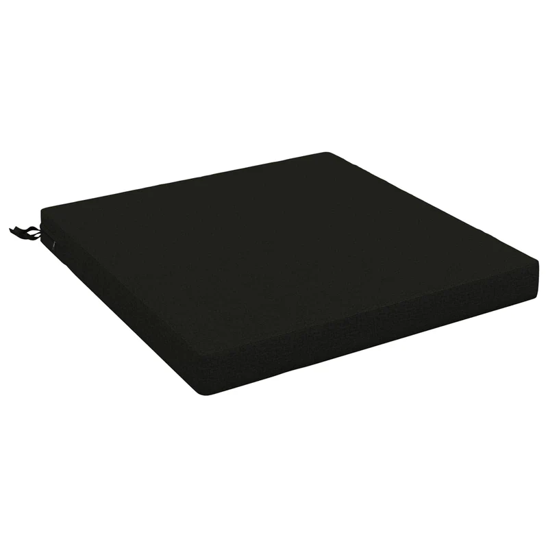 Seat Cushions SOEST 100% Polyester Black 60 x 60 x 7 cm