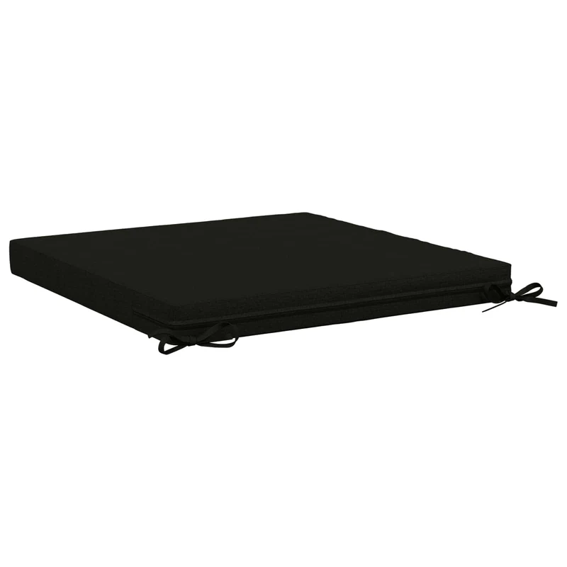Seat Cushions SOEST 100% Polyester Black 60 x 60 x 7 cm