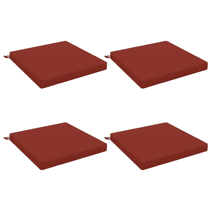 Seat Cushions SOEST 4 pcs 100% Polyester Red 60 x 60 x 7 cm