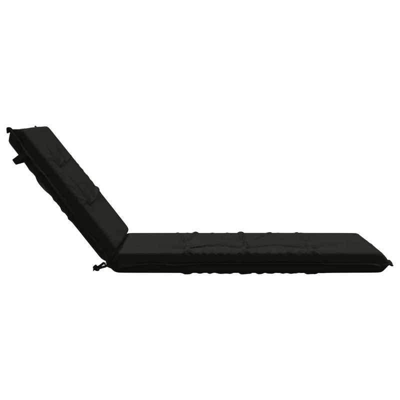 Sunlounger Cushion GEMERT 100% Polyester Black 190 x 80 x 9 cm