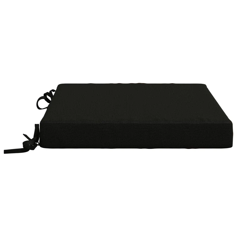 Seat Cushions SOEST 4 pcs 100% Polyester Black 40 x 40 x 7 cm