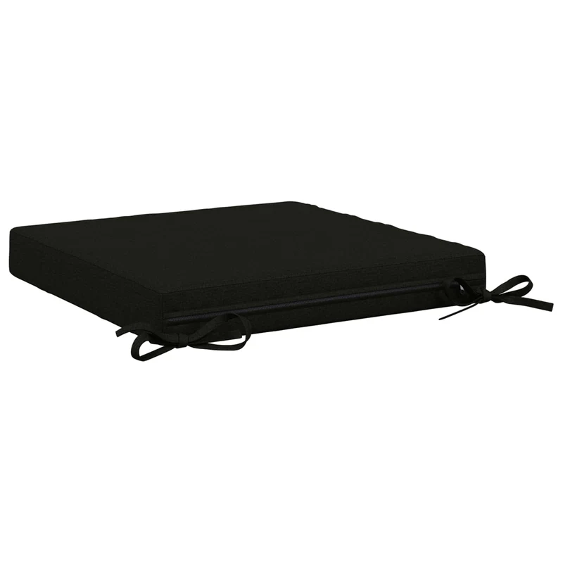 Seat Cushions SOEST 4 pcs 100% Polyester Black 40 x 40 x 7 cm