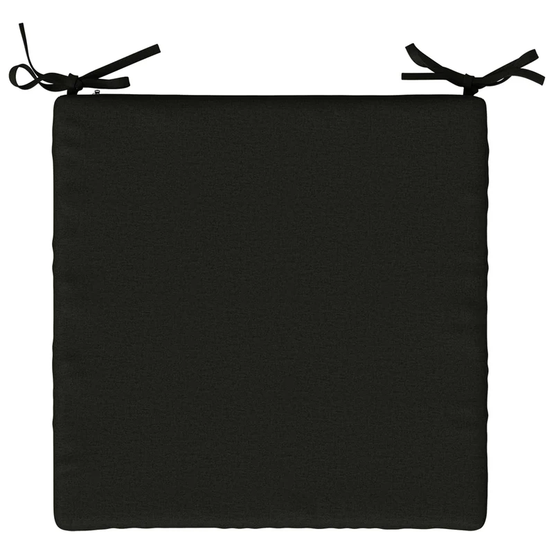Seat Cushions SOEST 4 pcs 100% Polyester Black 40 x 40 x 7 cm