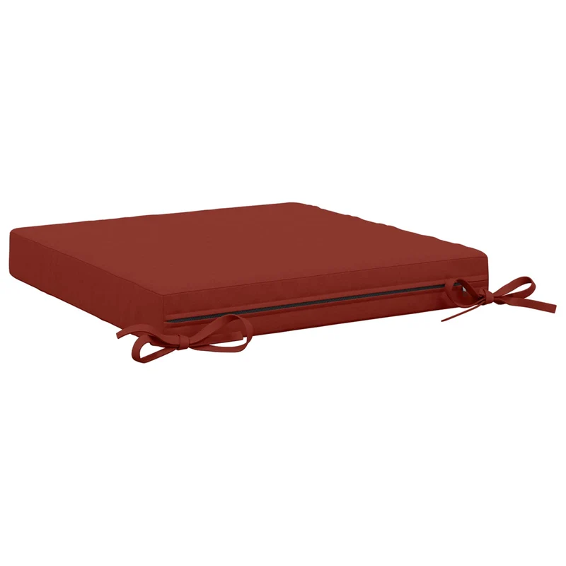 Seat Cushions SOEST 4 pcs 100% Polyester Red 40 x 40 x 7 cm