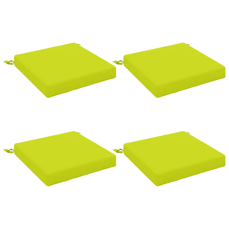 Seat Cushions SOEST 4 pcs 100% Polyester Bright Green