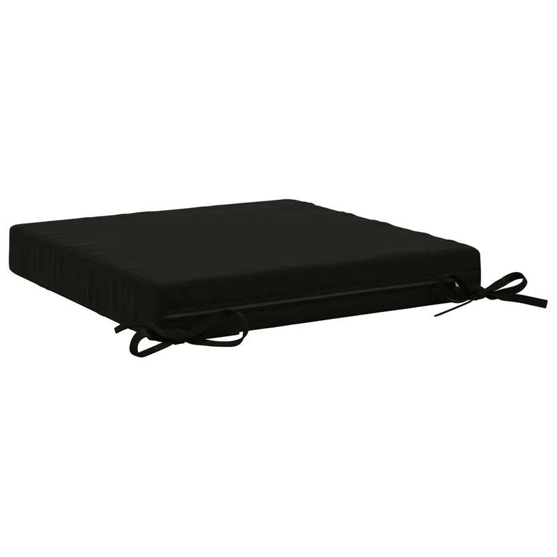 Seat Cushions SOEST 4 pcs 100% Polyester Black 40 x 40 x 7 cm