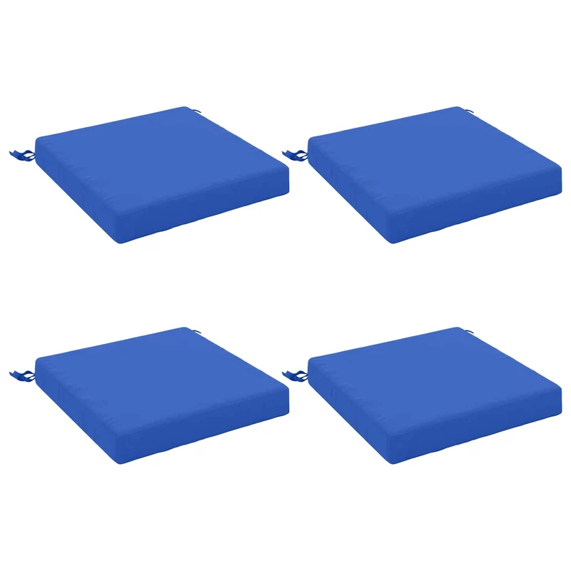 Seat Cushions SOEST 4 pcs 100% Polyester Royal Blue