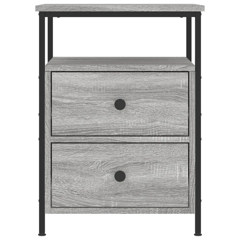 Bedside Cabinet Grey Sonoma 44x45x60 cm Engineered Wood