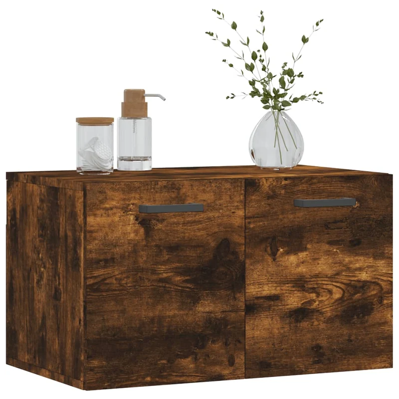 Wall Cabinet Smoked Oak 60x36,5x35 cm Engineered Wood