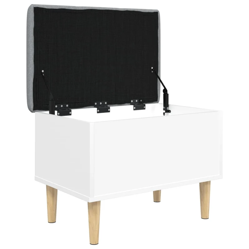 Storage Bench White 62x42x46 cm Engineered Wood