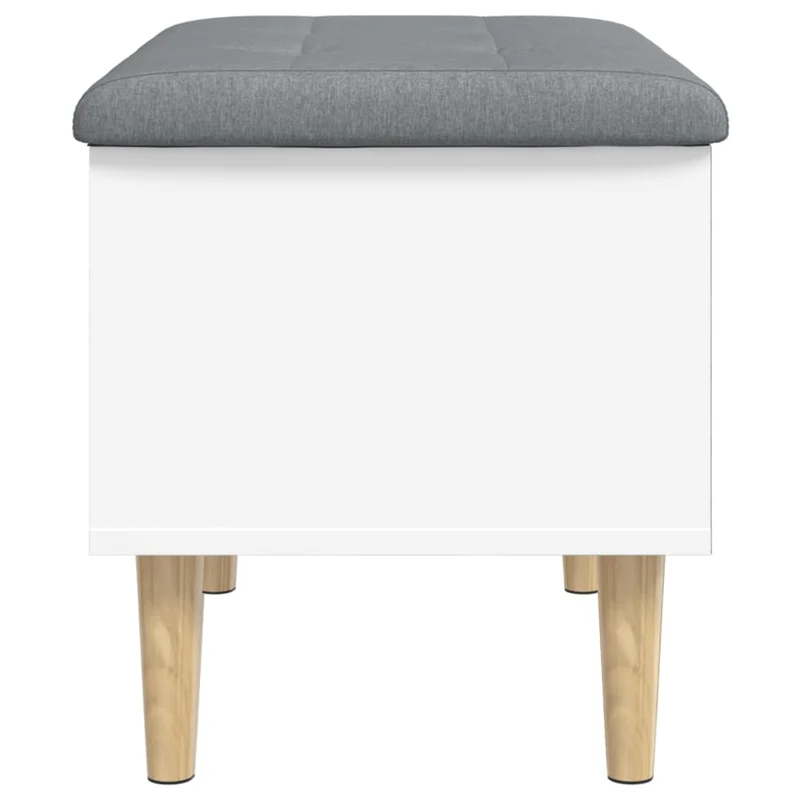 Storage Bench White 62x42x46 cm Engineered Wood