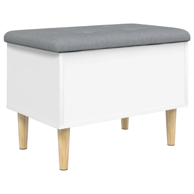 Storage Bench White 62x42x46 cm Engineered Wood