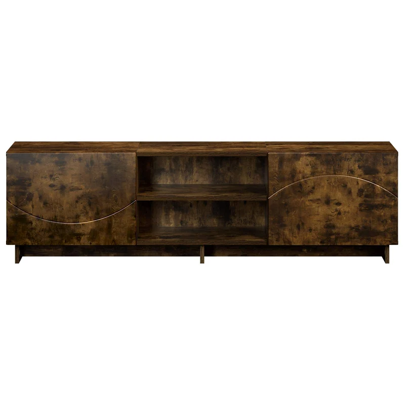 TV Stand 140 x 34.5 x 40 cm Smoked Oak Engineered Wood
