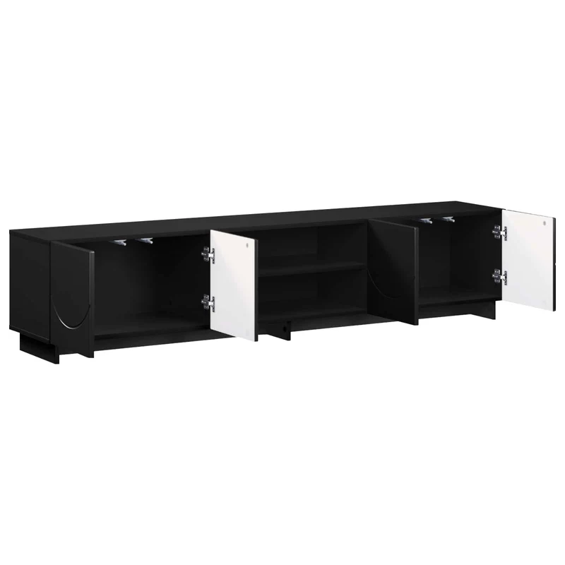TV Stand 180 x 34.5 x 40 cm Black Engineered Wood
