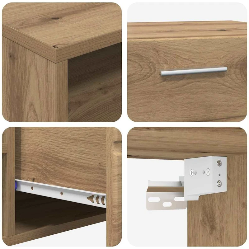 TV Cabinet Set FLORIN 3 pcs Artisan Oak Engineered Wood