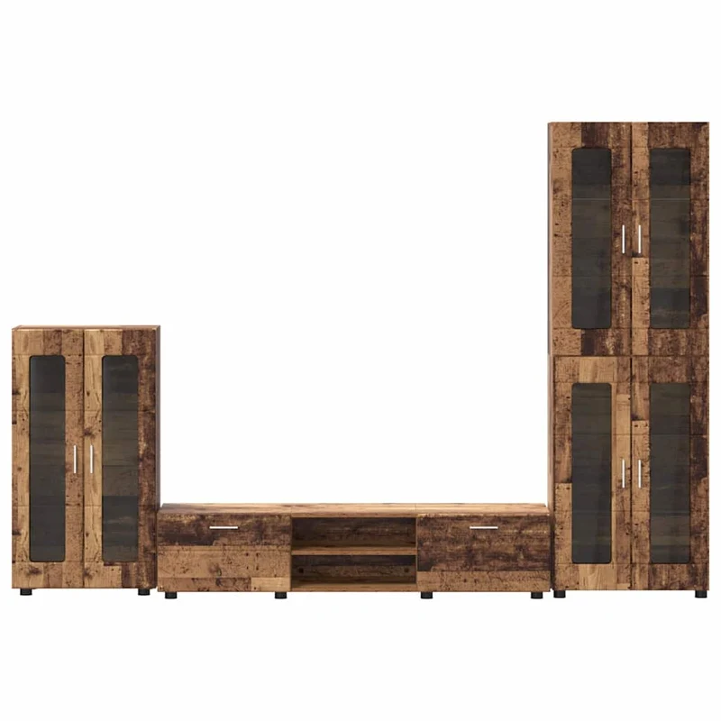 TV Cabinet Set FLORIN 3 pcs Old Wood Engineered Wood