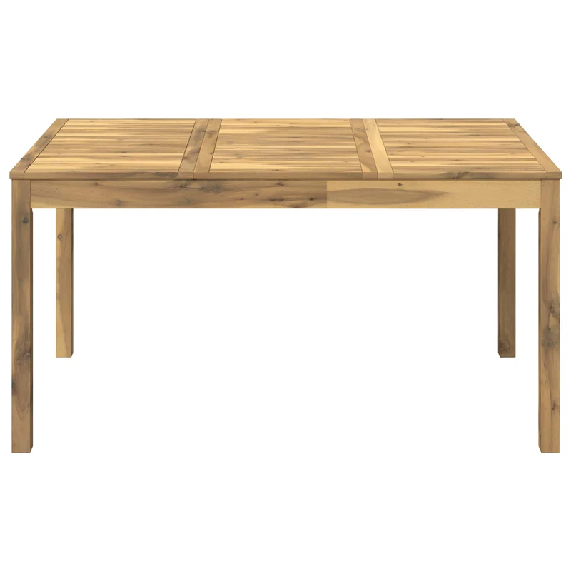 Garden Dinner Table Whitewash 147 x 88.5 x 75 cm