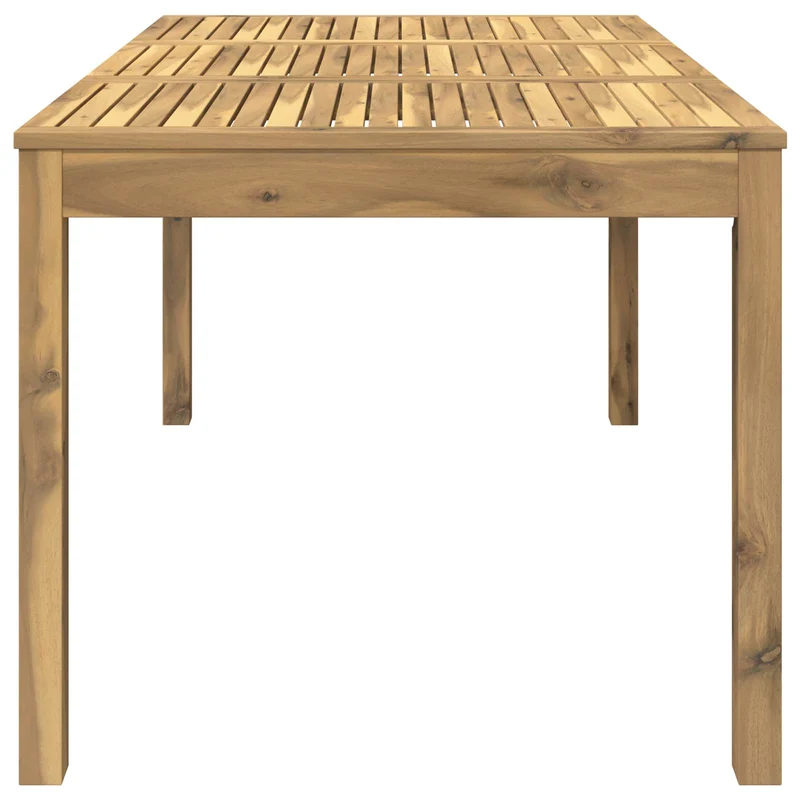 Garden Dinner Table Whitewash 147 x 88.5 x 75 cm