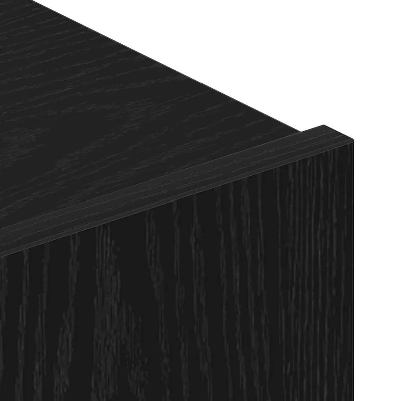 TV Cabinet Set 8 pcs Black Oak Engineered Wood